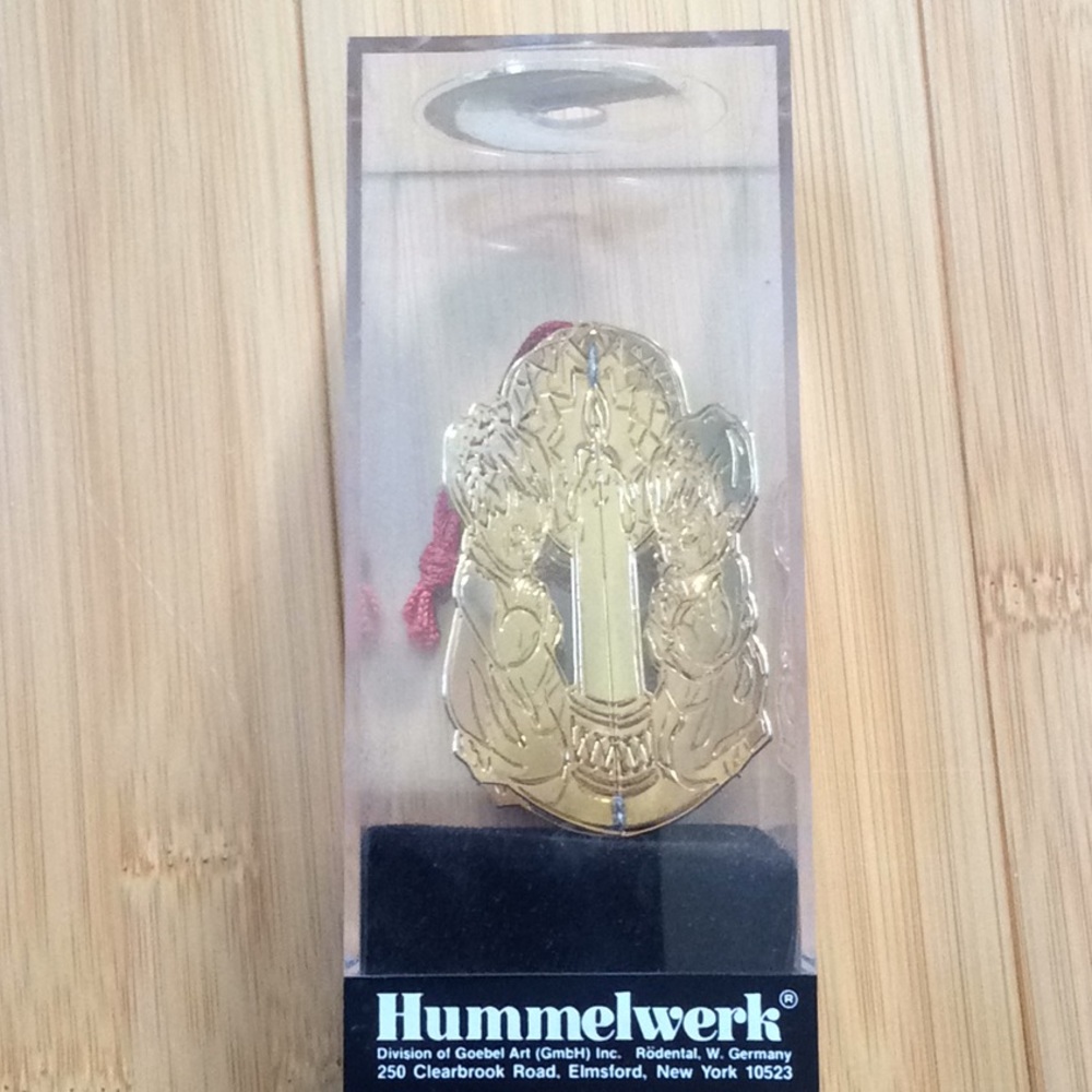 Vintage Hummelwerk gold plated ornament, 1979 NIB